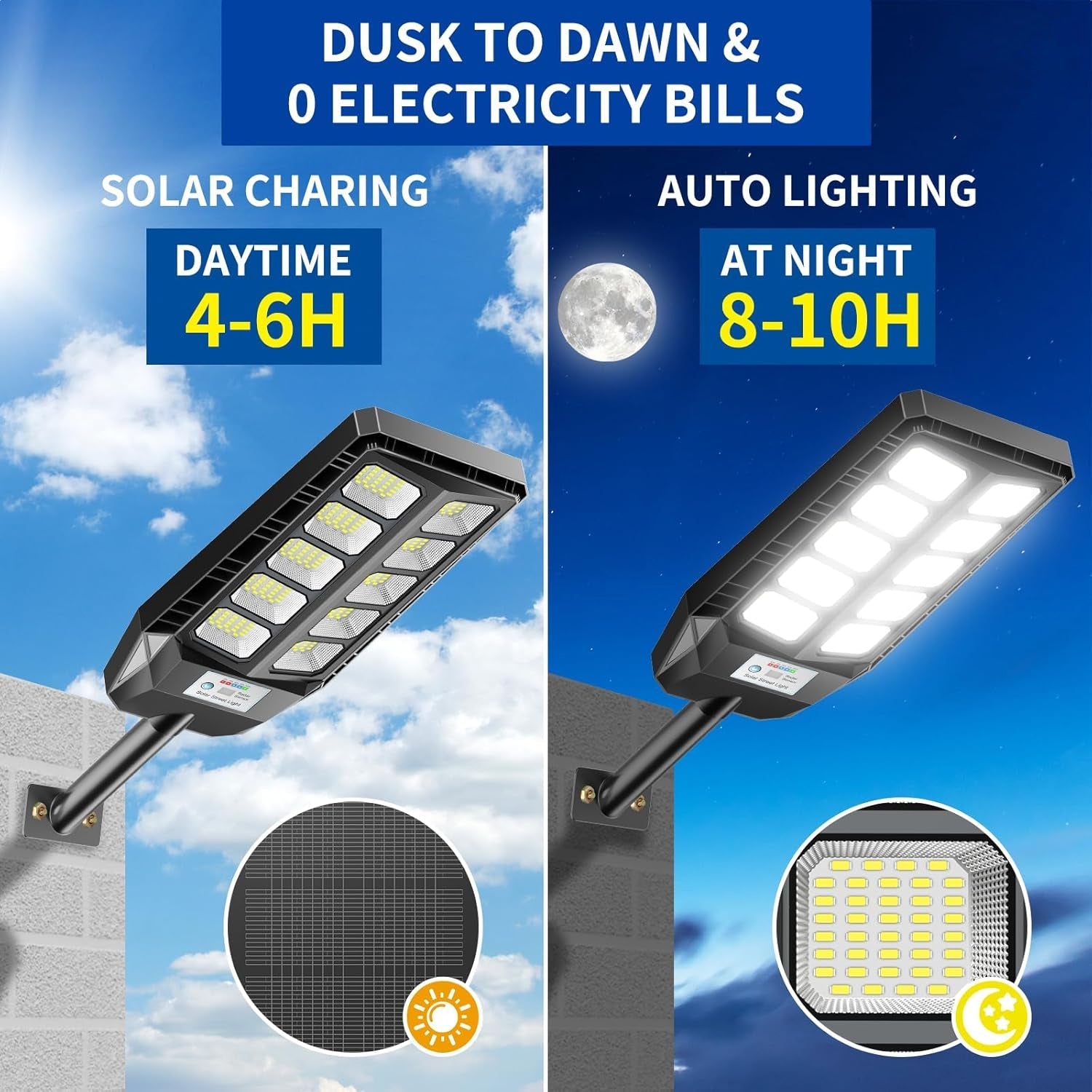 High-Powered Solar LED Street Light with Motion Sensor & Remote Control High-Powered Solar LED Street Light with Motion Sensor & Remote Control